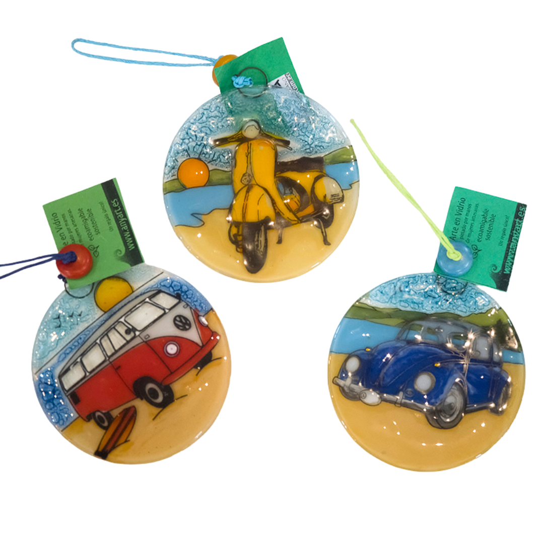 Cristal sostenible vespa coche furgoneta