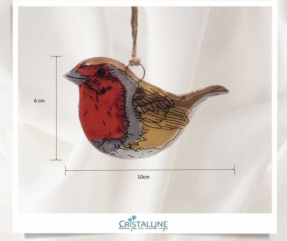 Medidas de pájaro de vidrio ecológico.