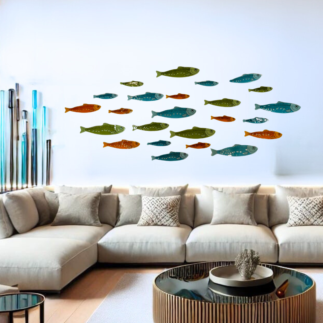 Mural de peces de cristal